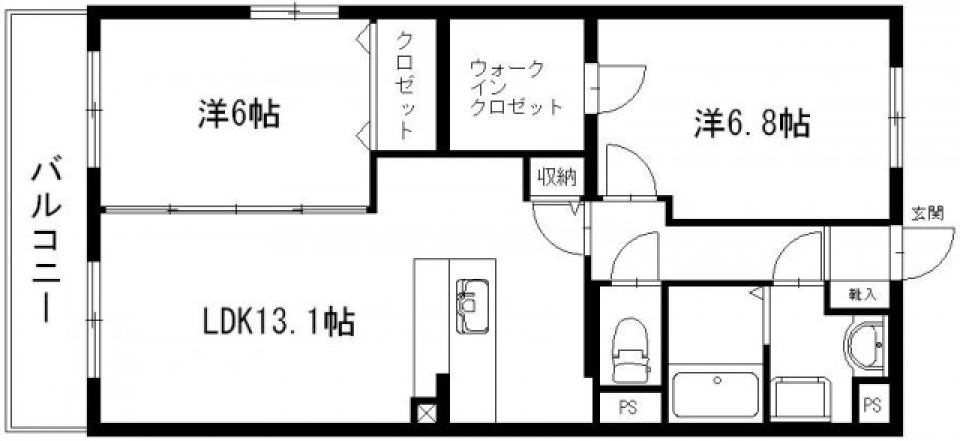 ペットと暮らす Lake shore.の間取り図