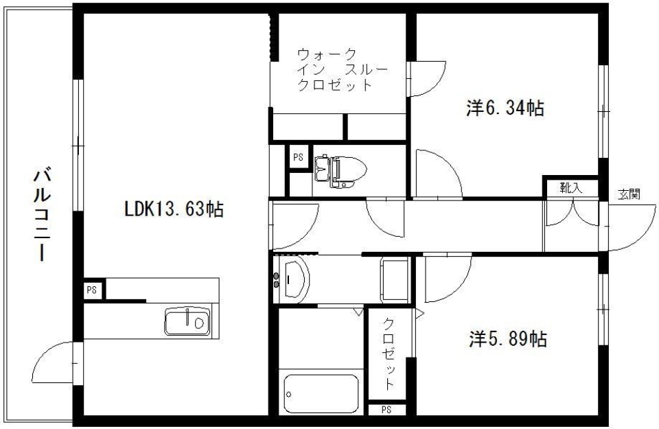 ペットと暮らす高丘北の癒し空間。の間取り図