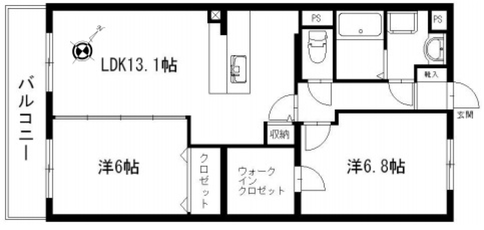 ペットの共生に配慮されたの間取り図