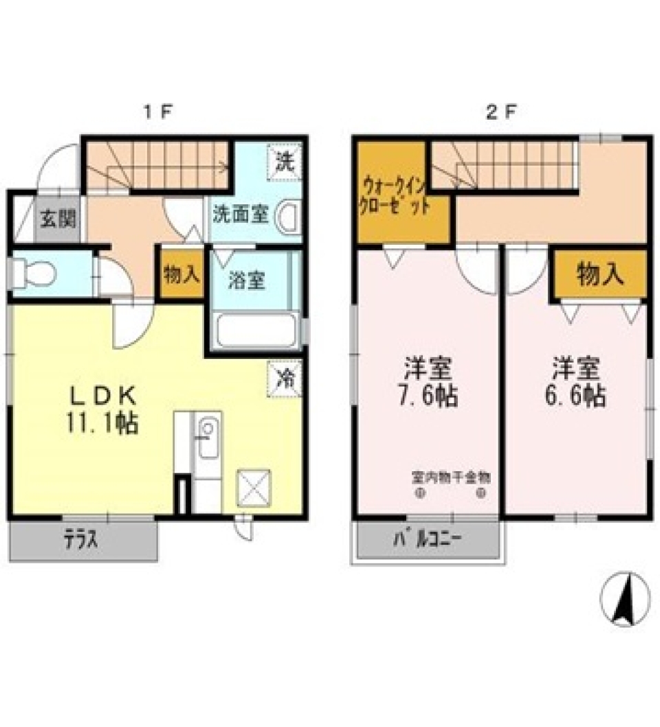 稀少な戸建賃貸 in Fukuroiの間取り図