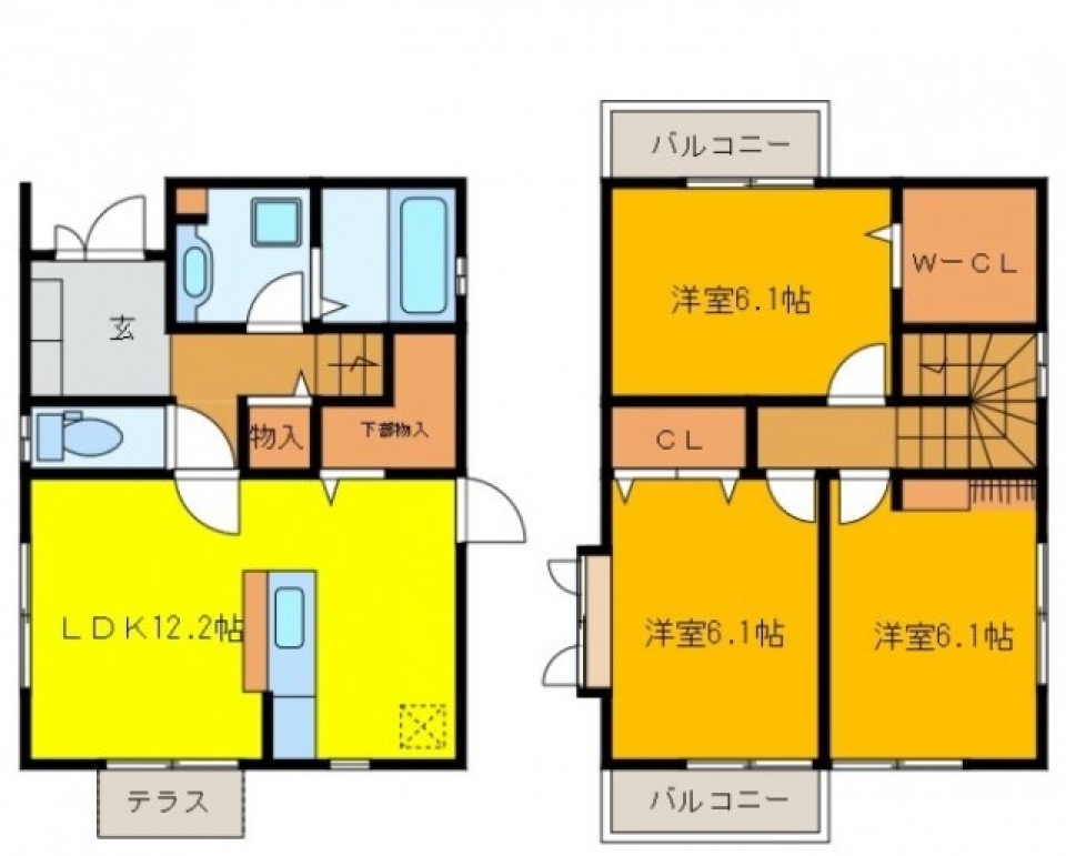 圧倒的、カワイイ！の間取り図