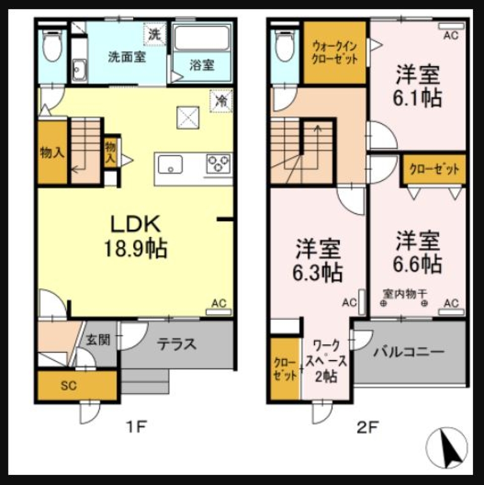 なんとなんと18帖！？家族も納得！の間取り図