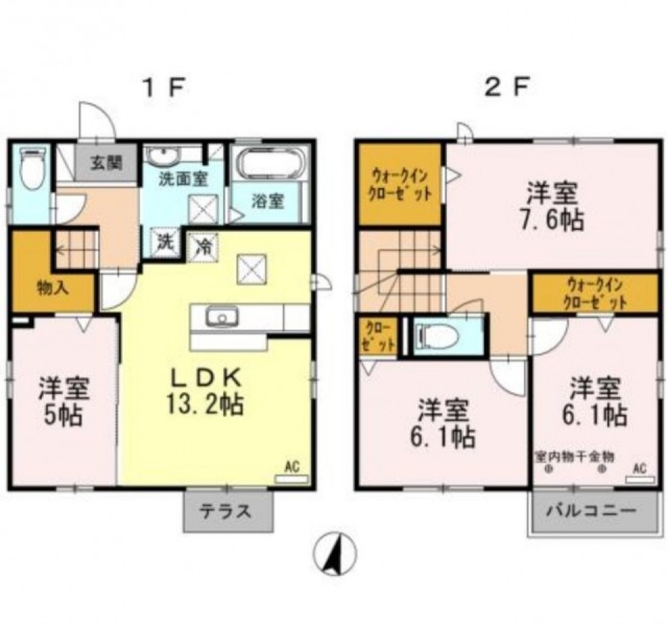 【ペット可】わがまま家族のライフスタイルの間取り図