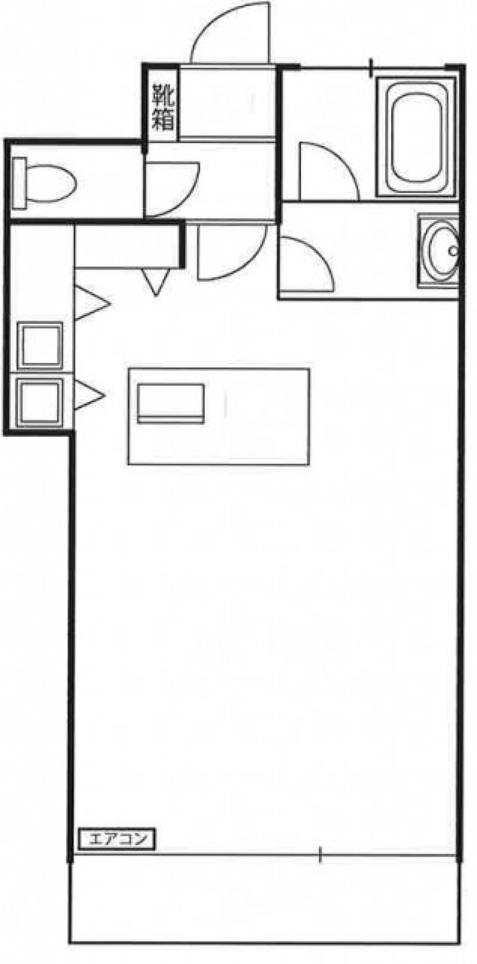 無配色。の間取り図