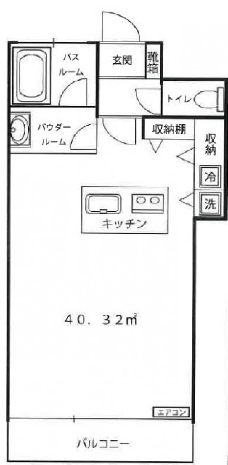 一人暮らしだって優雅にの間取り図