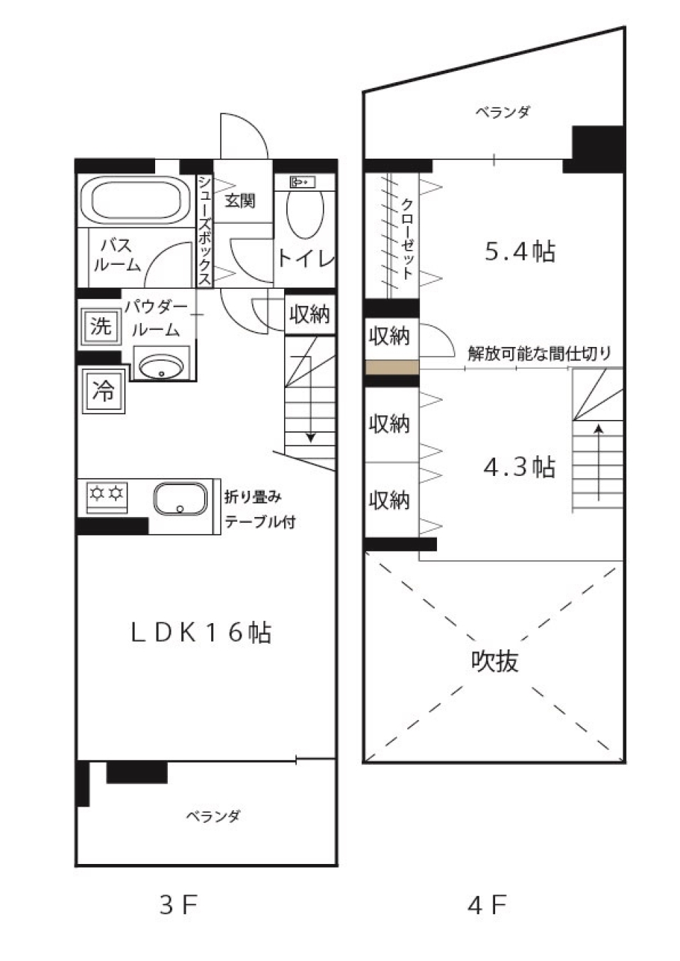 極上デザイナーズ空間「クアトロ」。の間取り図