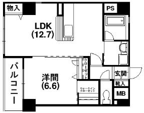 大きめ1LDK。