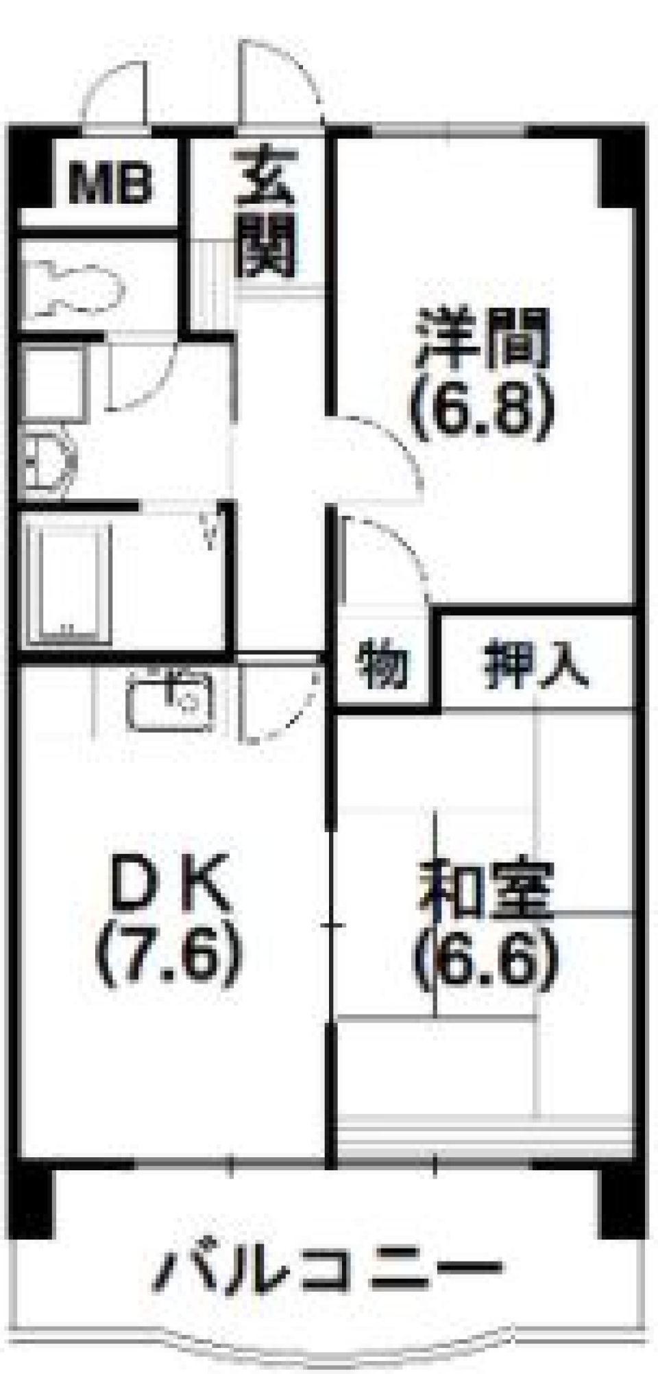 8階から新幹線を眺めるの間取り図