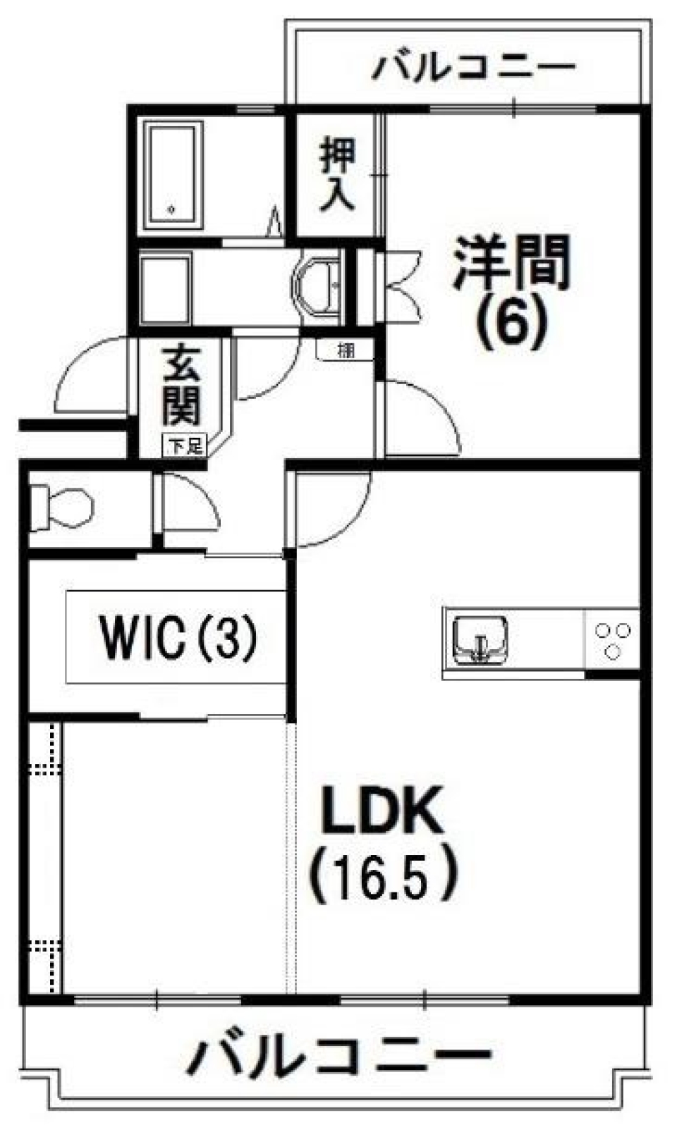 No border livingの間取り図