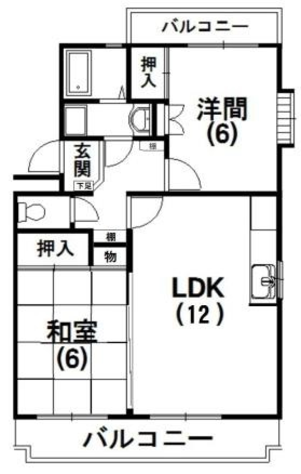 和室に浮かぶ大きな満月。の間取り図