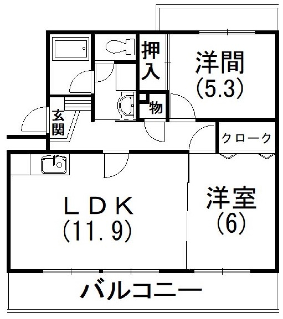 広げて・区切って・2 in 1の間取り図