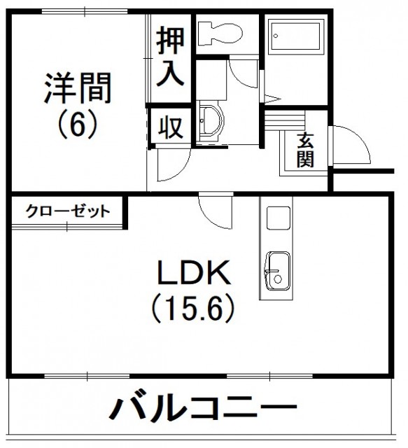 間取りは1LDK。