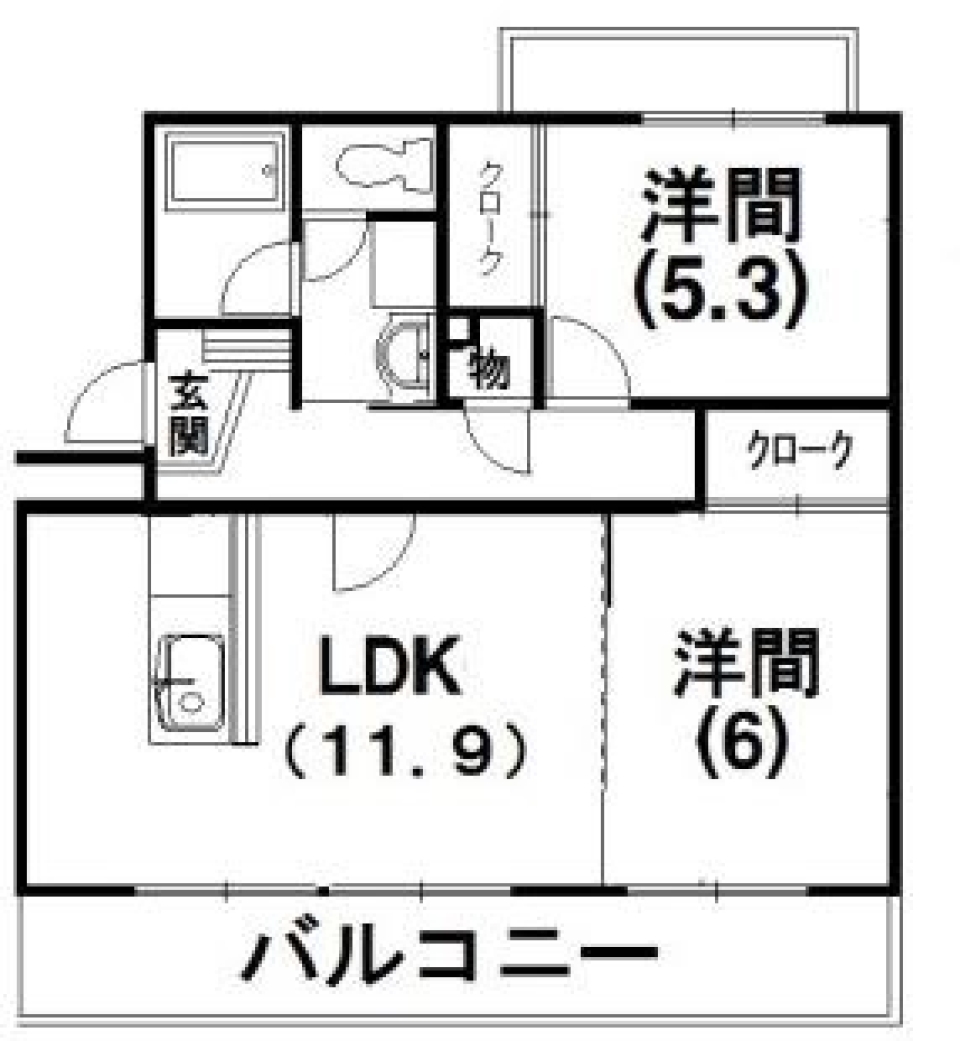 2Type間取りを自由自在！の間取り図