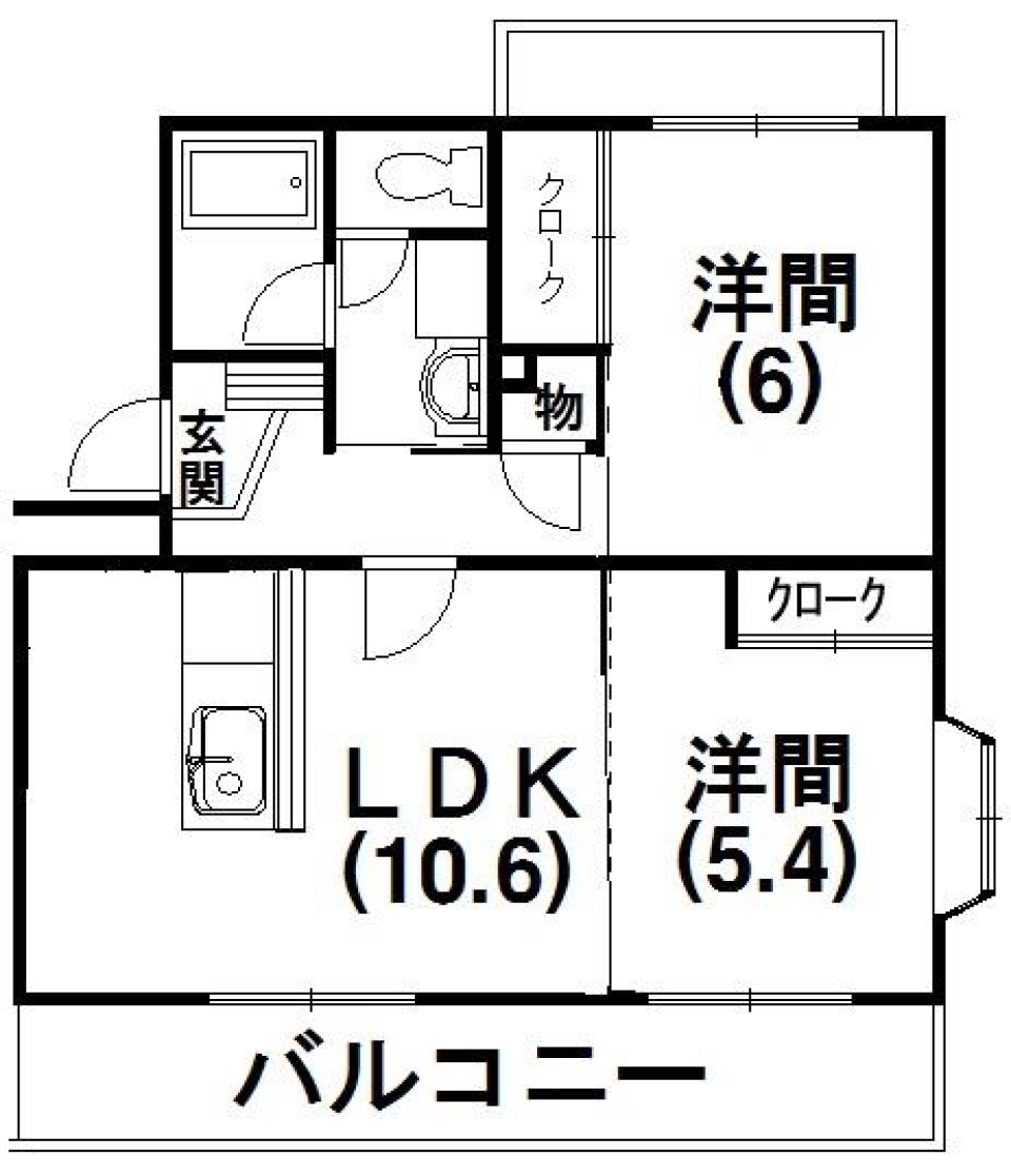 それぞれの間取り。brown roomの間取り図