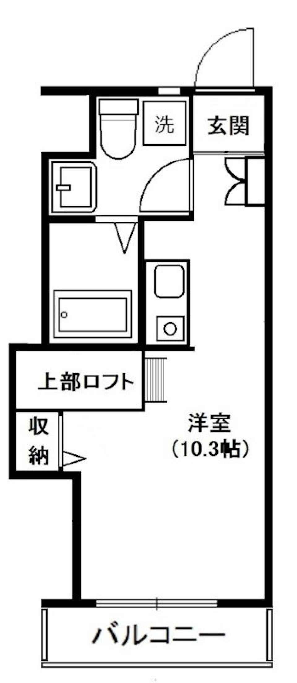 デザイン性と利便性の融合ワンルーム。の間取り図