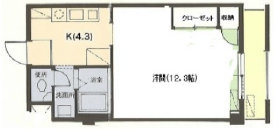 玄関出たら1分で筋トレマシーン！の間取り図