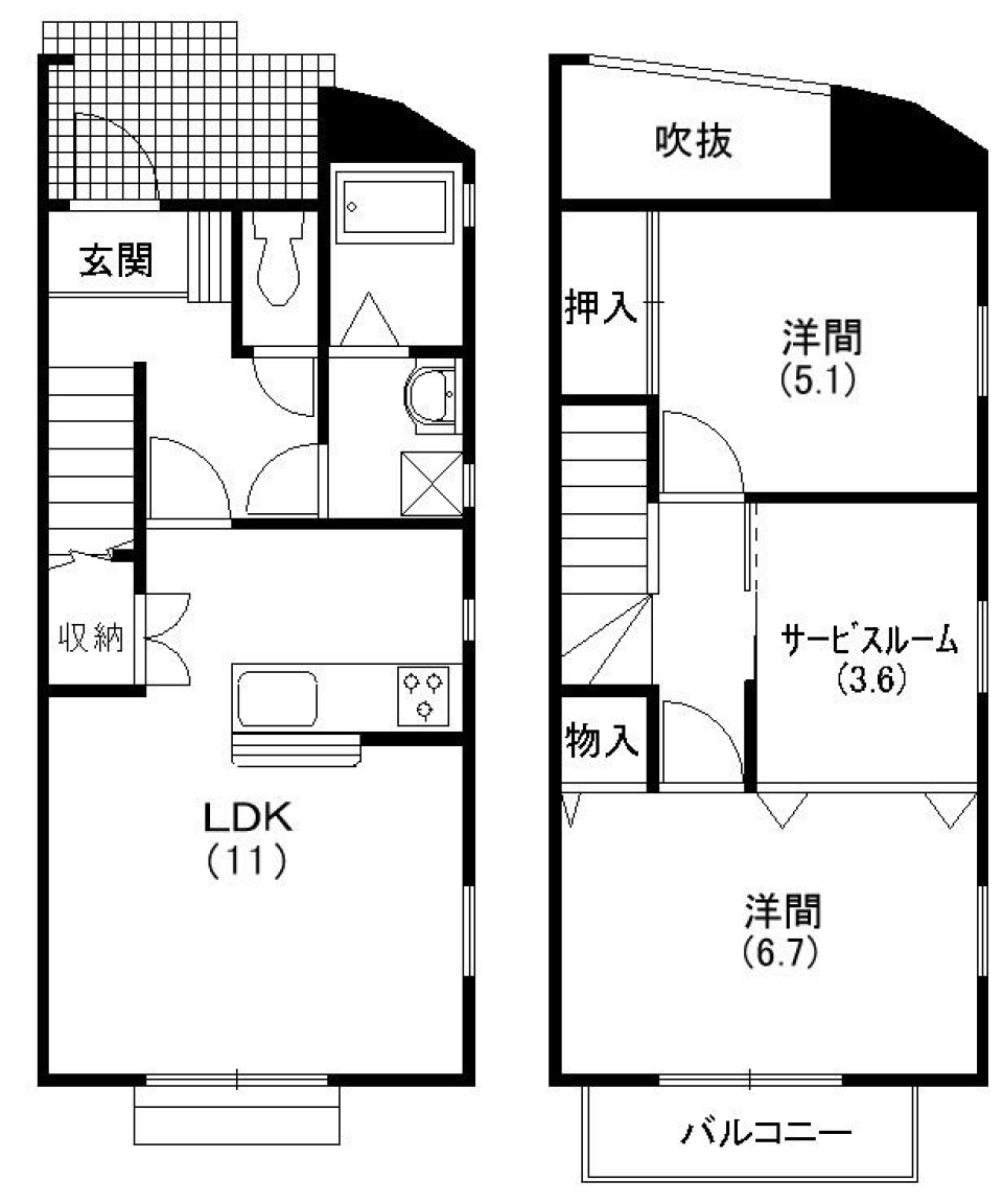 駅南テラス。の間取り図