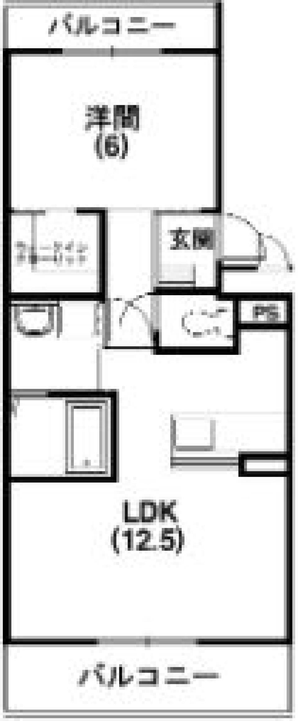 開放キッチンの間取り図