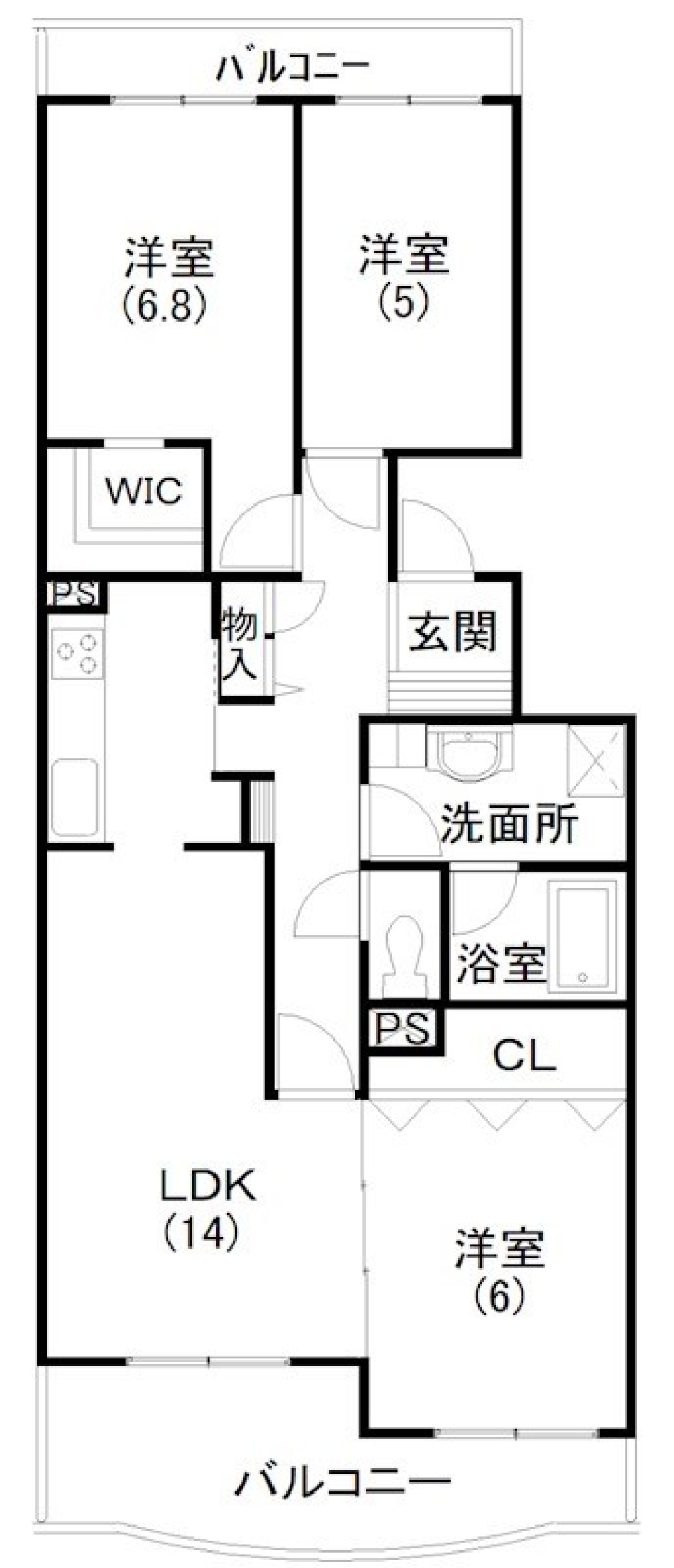 Forest Garden広沢~深緑view~の間取り図