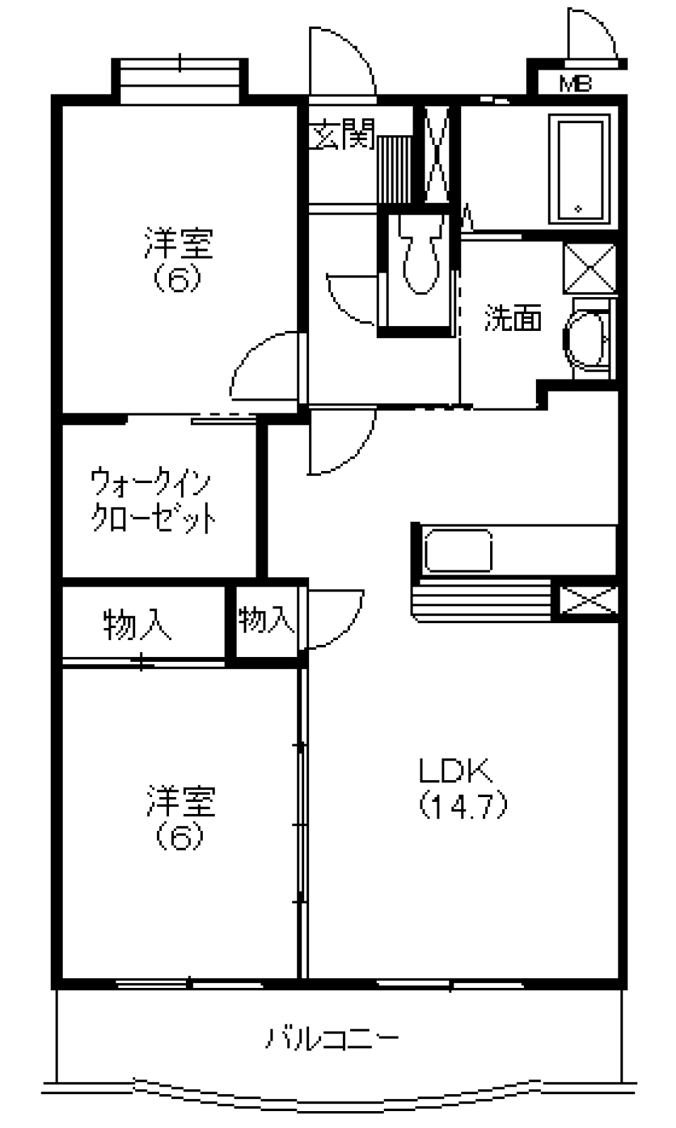 『家事動線』と『キッチンが中心』の間取りの間取り図