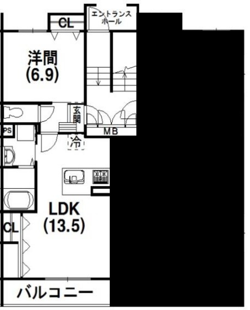 【新築】注目エリア「Nakaze」の新築1LDK。の間取り図