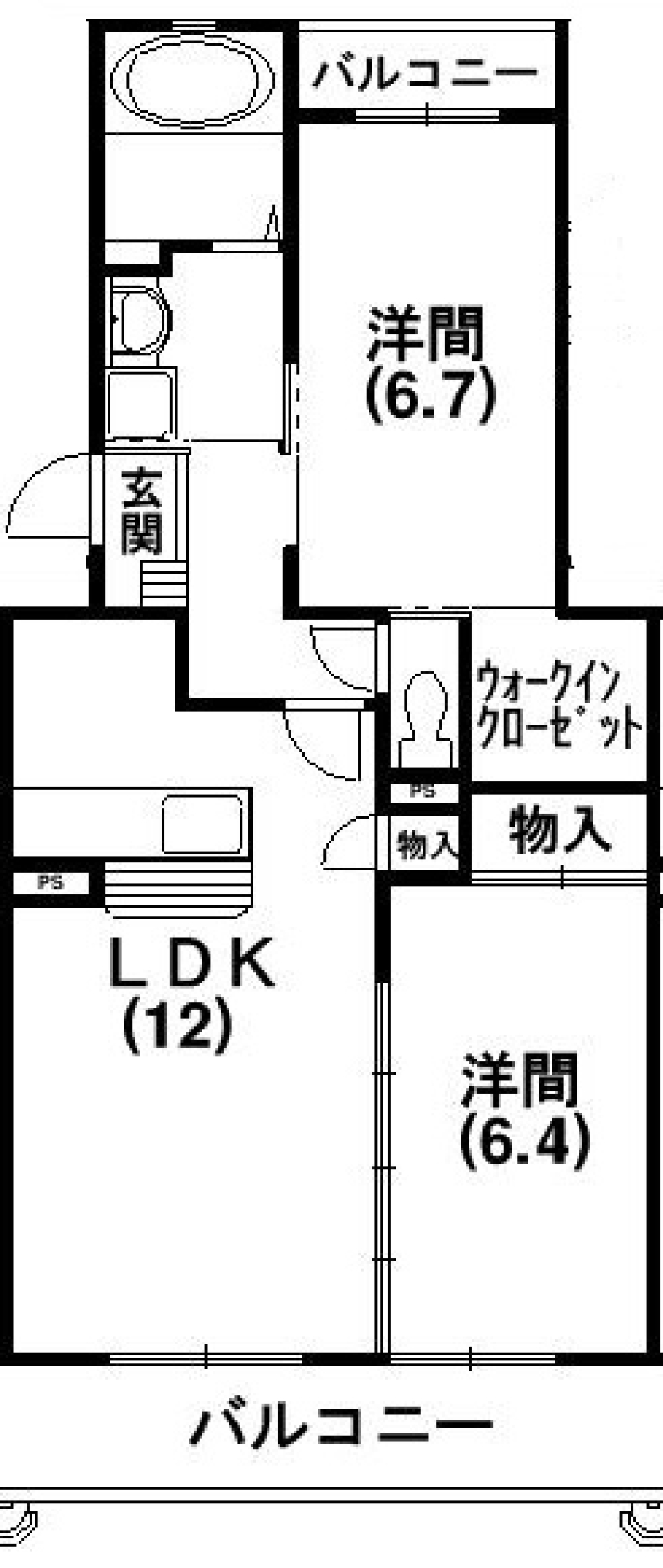 ブルーのキッチンが見守るさわやかな暮らしの間取り図