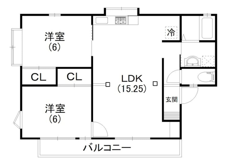 凸凹ウッドのデザイナーズリノベーションの間取り図