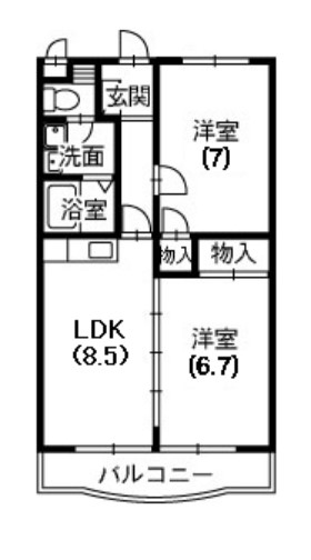 間取りは2LDK