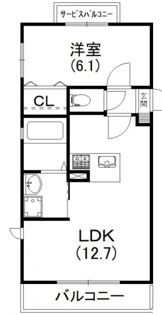 間取りは1LDK ！