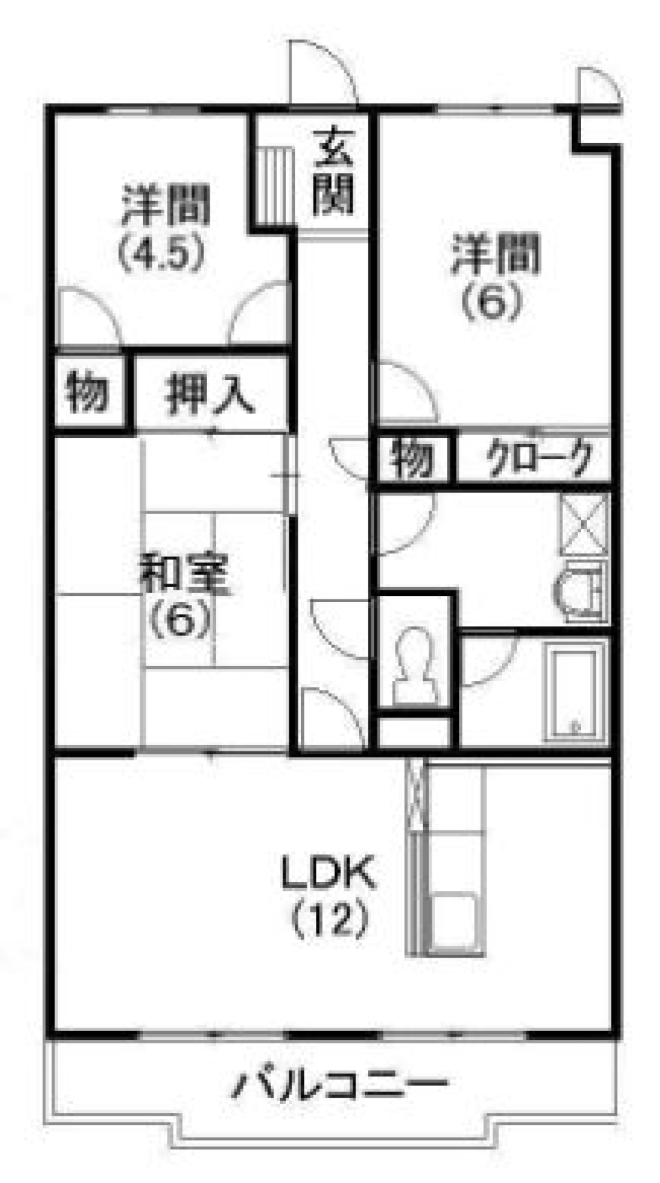 西日に当たりながらの間取り図