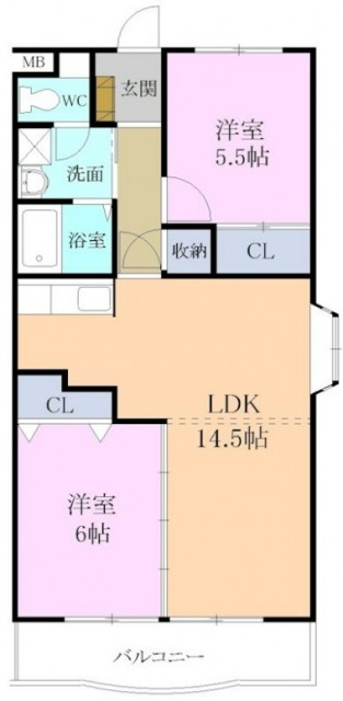 間取りは2LDK