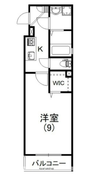 間取りはシンプルな1R