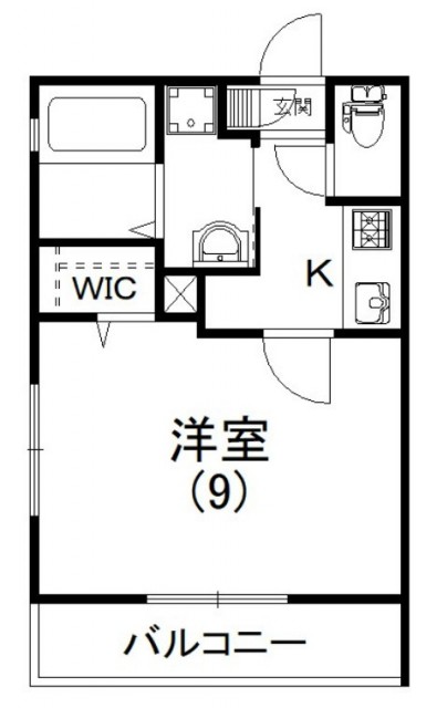 お部屋は充実設備の1R