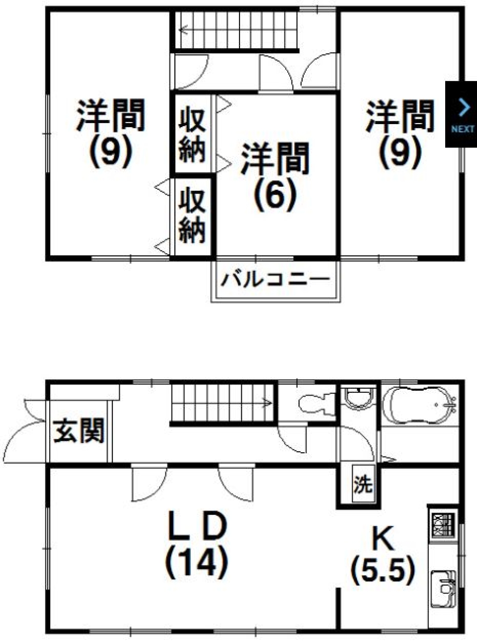 家族で暮らすならやっぱり戸建て！の間取り図