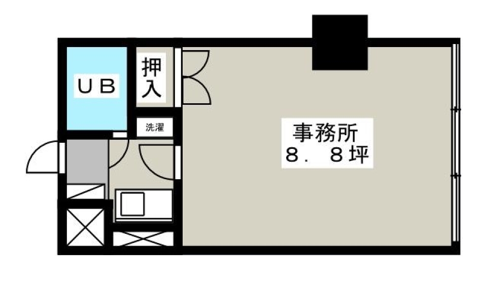 【事業者向け物件】駅近の仕事場の間取り図