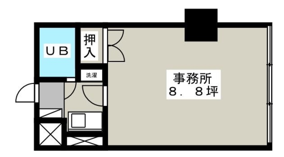 【事業者向け物件】駅から徒歩5分の自分だけの仕事場の間取り図