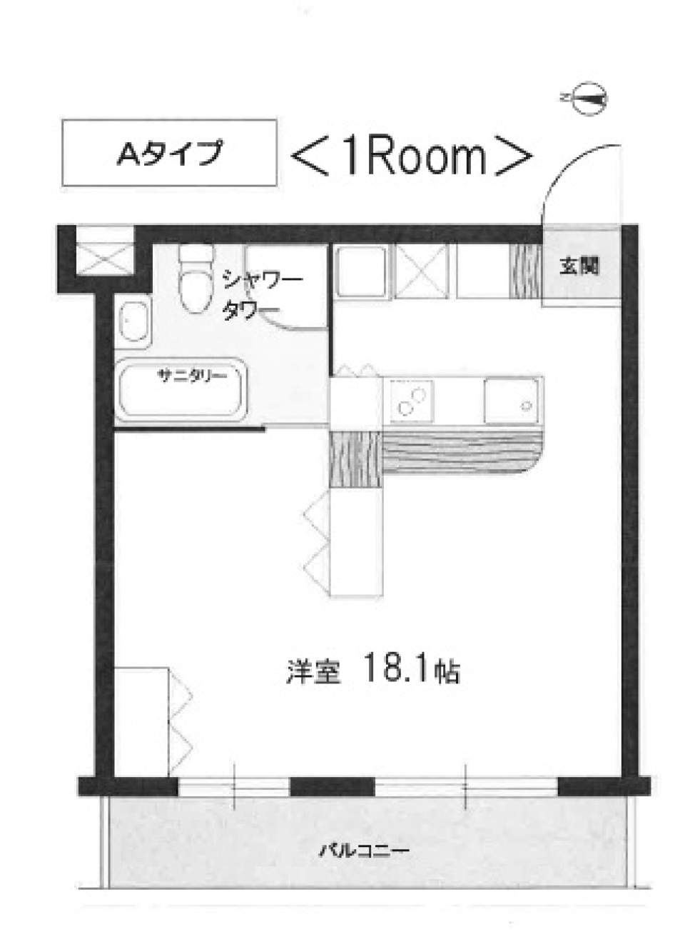 1Rの間取り図