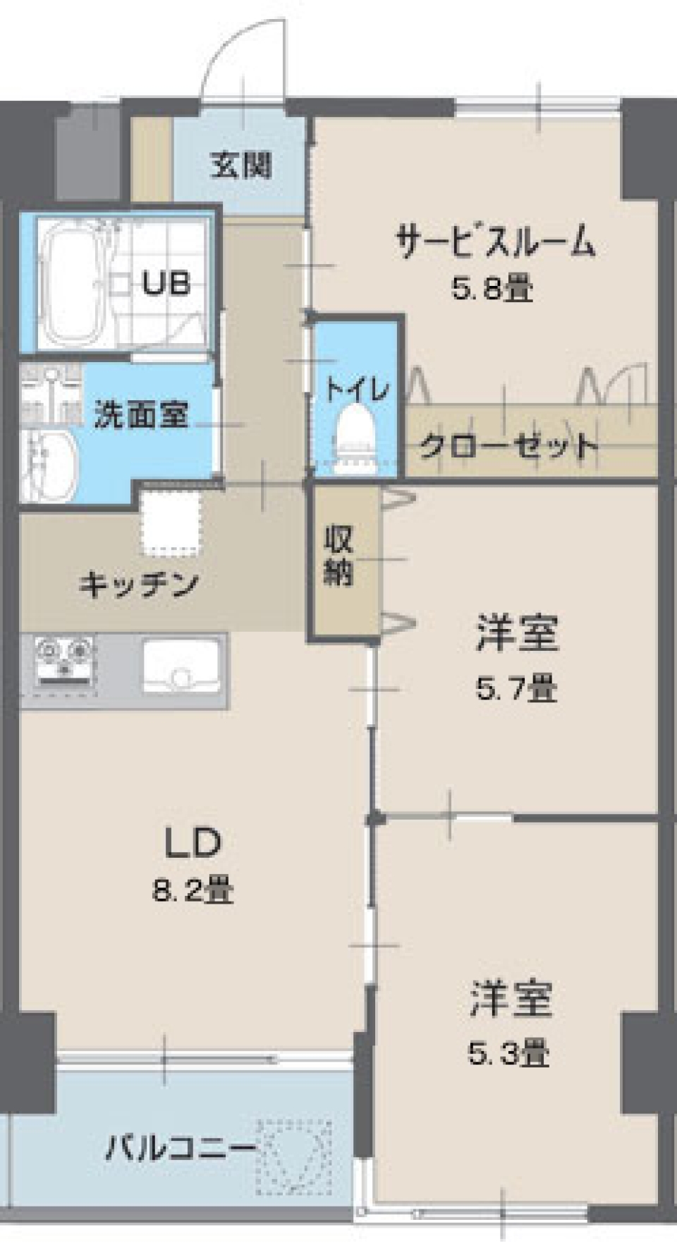 リバーサイド 扉 MAGIC 1Fの間取り図