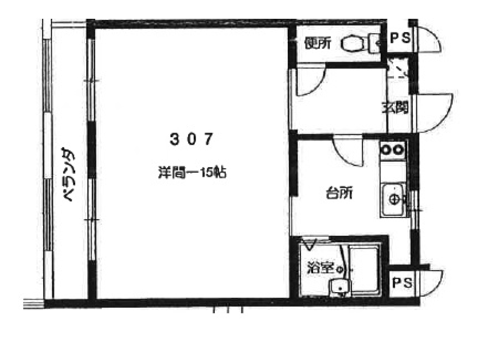 ヒロビロ(広々)、レトロの間取り図