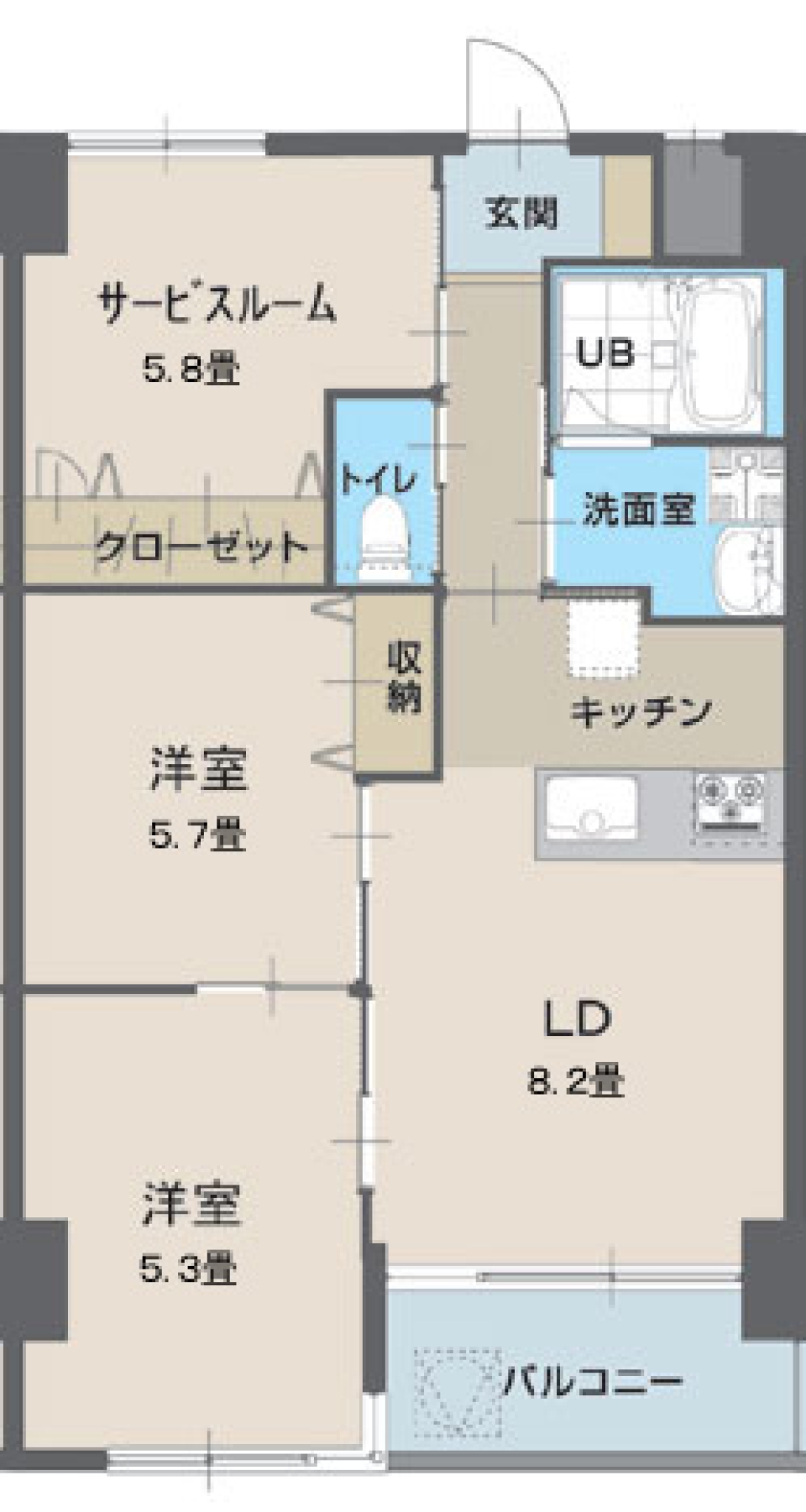 リバーサイド 扉 MAGIC 6Fの間取り図