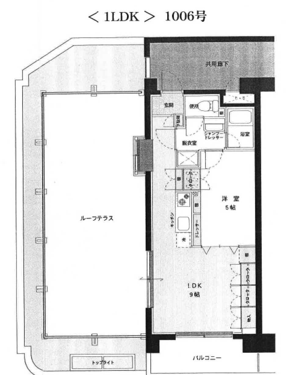 地上10階のプライベートルーフバルコニー！の間取り図