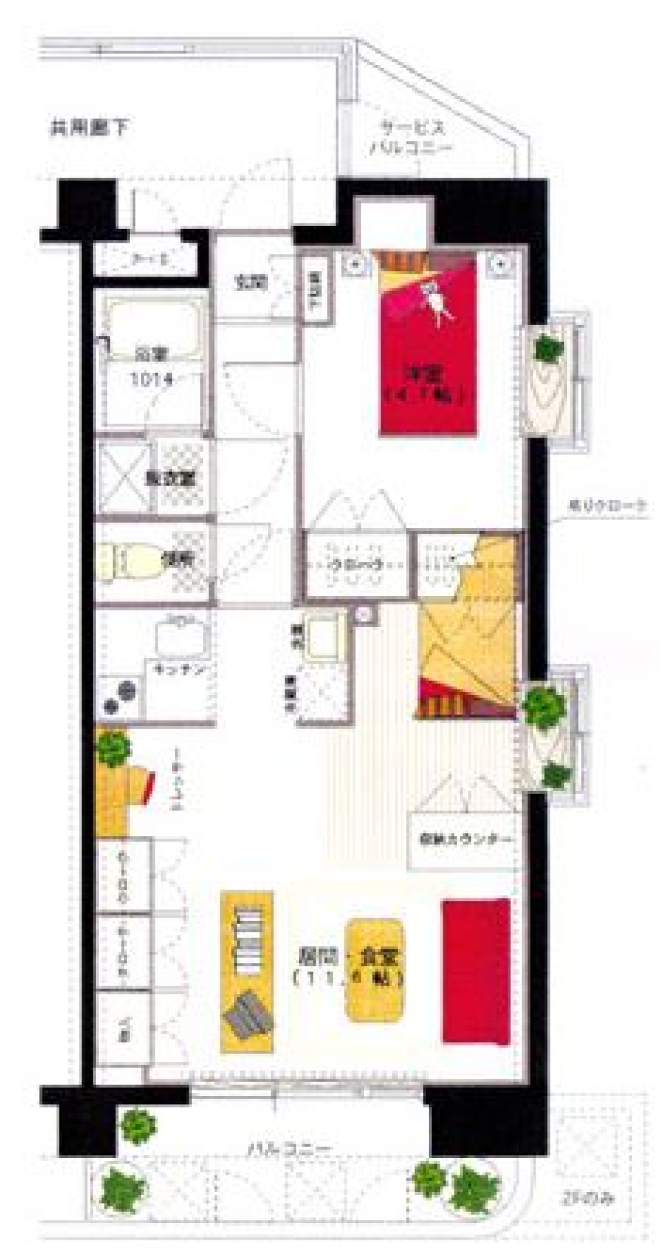 ペットと一緒にぬくもりの生活の間取り図