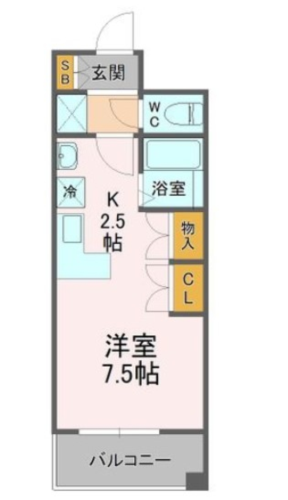 【ペット可】7th floorの間取り図