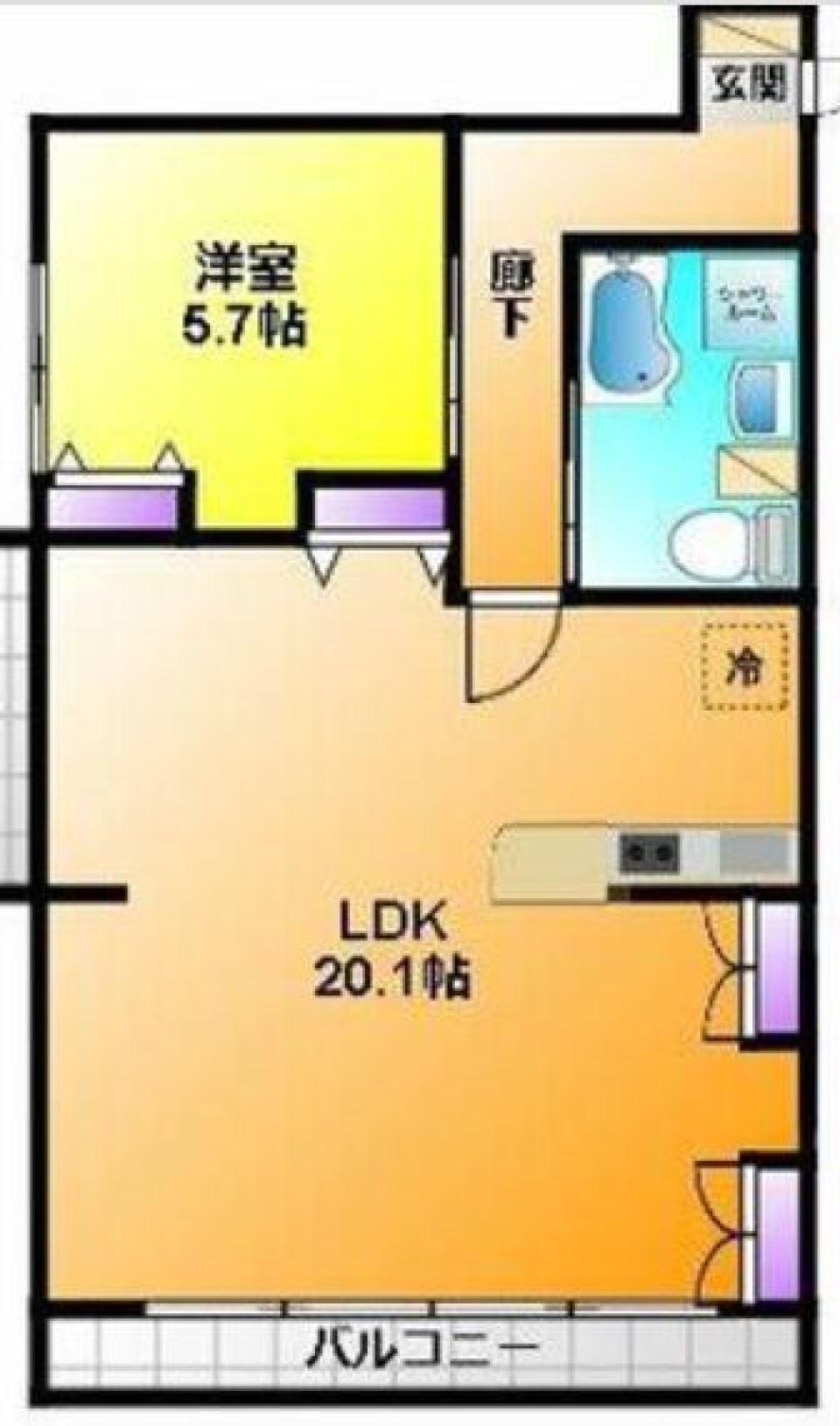 猫足バスタブwith猫ちゃんの間取り図