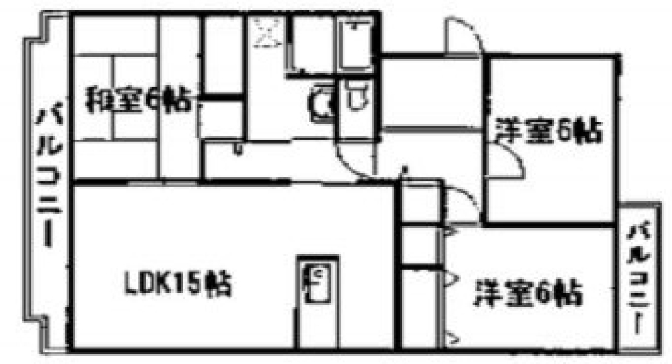 ブルーライン　in ホワイトルームの間取り図