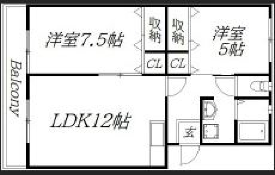 WHITEで統一感をの間取り図