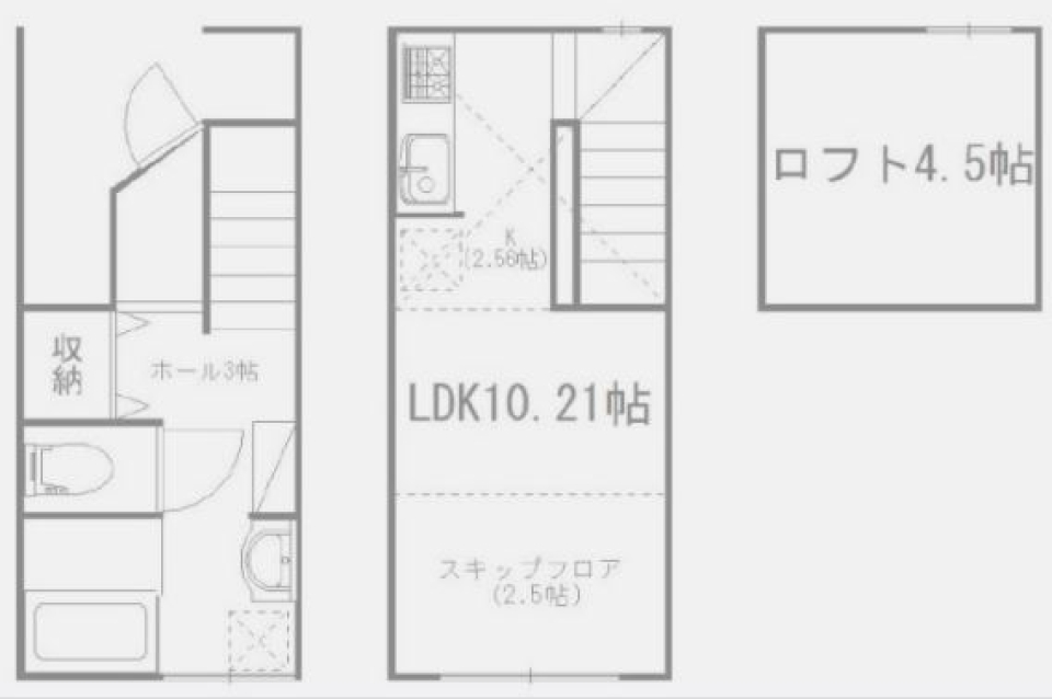 メンズのひとり暮らしの間取り図