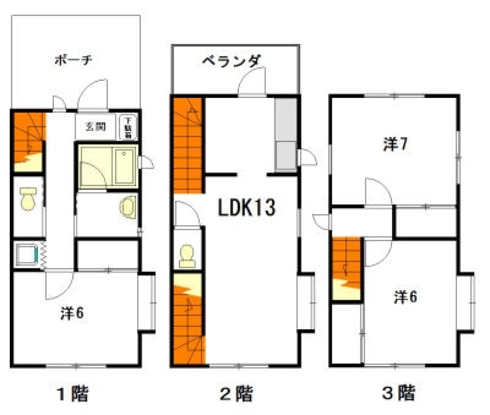 快活な丘　広沢。の間取り図