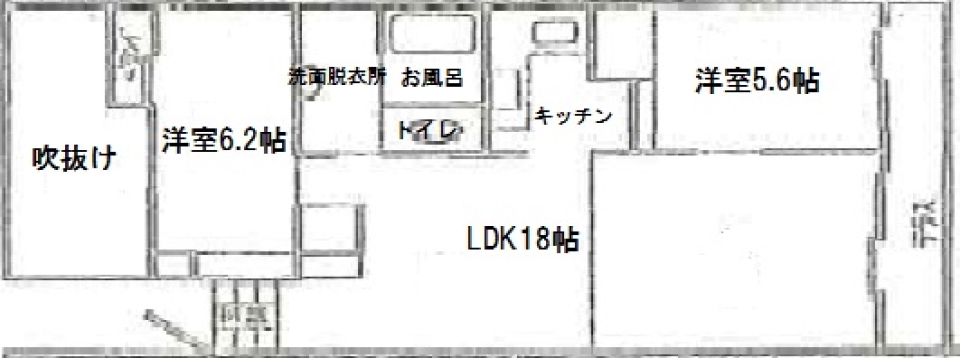 段差を楽しむリビングの間取り図