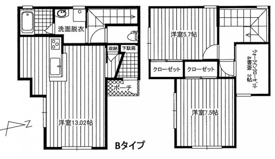 自然に溶け込む「れもんの家」の間取り図